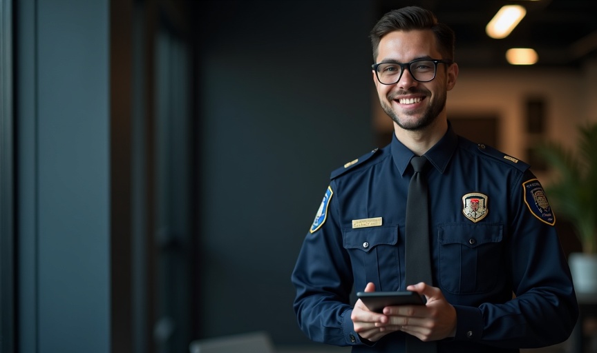 Security guard creating profile