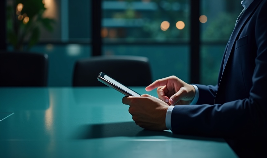 Client reviewing and selecting security guard applications